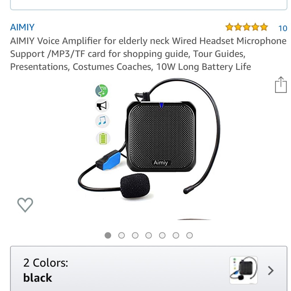 Voice amplifier with microphone
